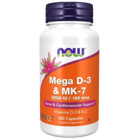 NOW Foods Mega D-3 & MK-7 - 120 caps