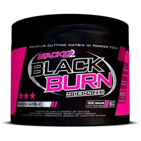 Stacker2 Europe Black Burn Micronized, Green Apple - 300g