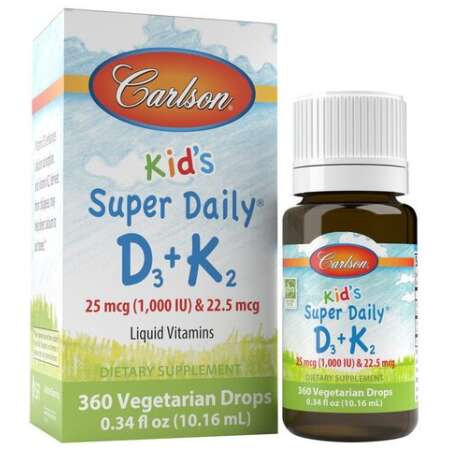 Carlson Labs Kid's Super Daily D3 + K2 - 10 ml.