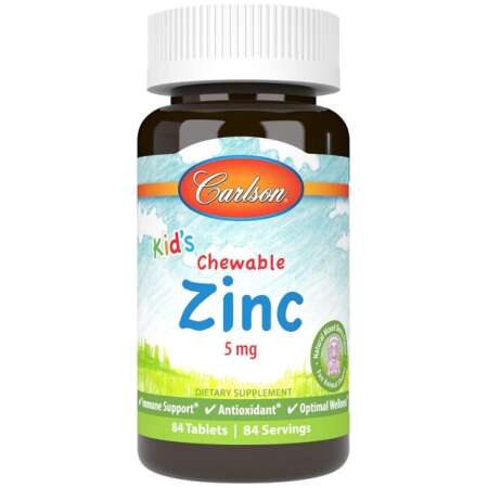 Carlson Labs Kid's Chewable Zinc, Natural Mixed Berry - 84 tablets
