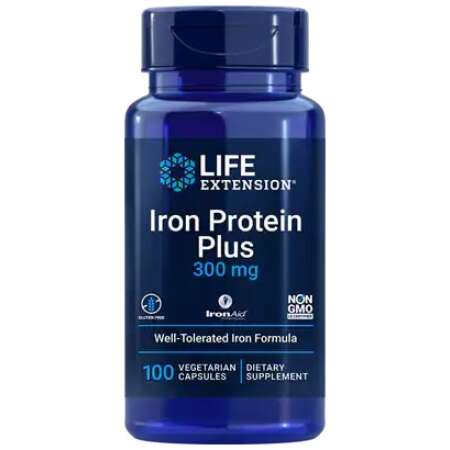 Life Extension Iron Protein Plus, 300mg - 100 vcaps