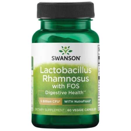 Swanson Lactobacillus Rhamnosus with FOS, 5 Billion CFU - 60 vcaps