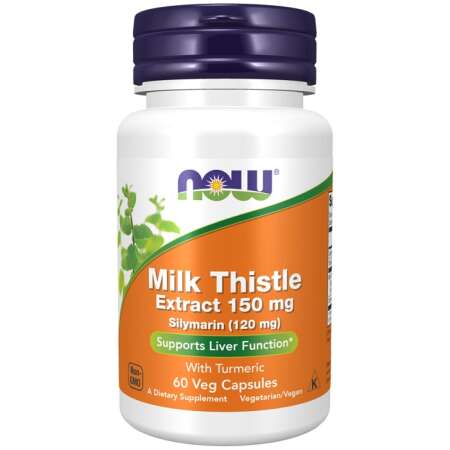 NOW Foods Milk Thistle Extract with Turmeric, 150mg - 60 vcaps