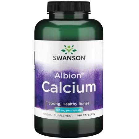 Swanson Albion Calcium, 180mg - 180 caps