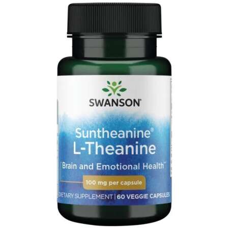 Swanson Suntheanine L-Theanine, 100mg - 60 vcaps