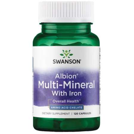 Swanson Albion Multi-Mineral with Iron - 120 caps