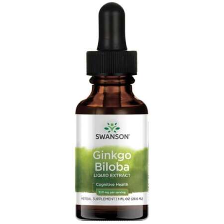 Swanson Ginkgo Biloba Liquid Extract, 250mg - 29.6 ml.