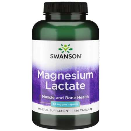 Swanson Magnesium Lactate, 84mg - 120 caps