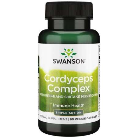 Swanson Cordyceps Complex with Reishi and Shiitake Mushrooms - 60 vcaps