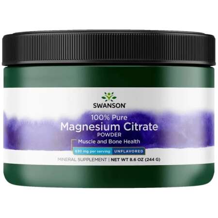 Swanson Magnesium Citrate, Powder 630mg - 244g