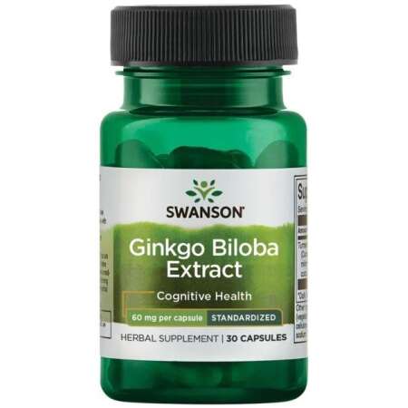 Swanson Ginkgo Biloba Extract, 60mg - 30 caps