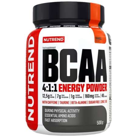 Nutrend BCAA 4:1:1 Energy Powder, Orange - 500g