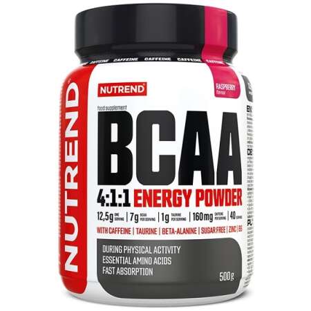 Nutrend BCAA 4:1:1 Energy Powder, Raspberry - 500g