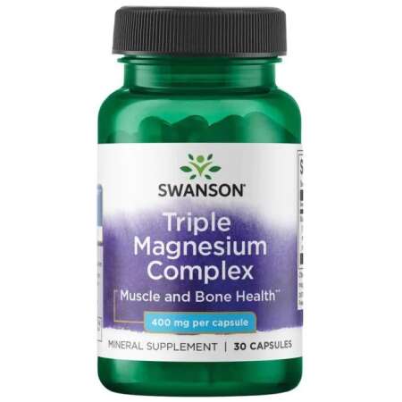 Swanson Triple Magnesium Complex, 400mg - 30 caps