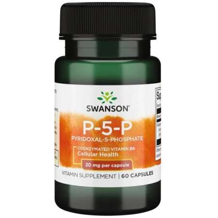 Swanson P-5-P (Pyridoxal-5-Phosphate) Coenzymated Vitamin B6, 20mg - 60 caps