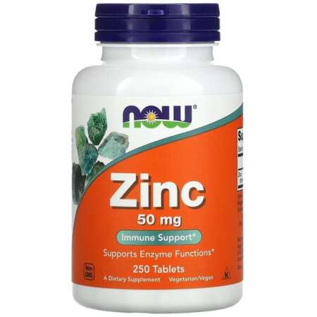 NOW Foods Zinc, 50mg - 250 tabs