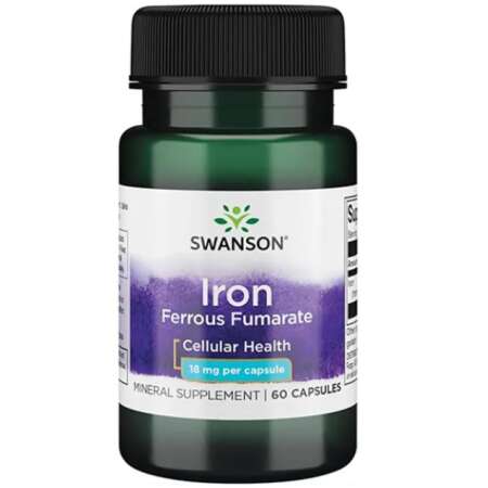Swanson Iron (Ferrous Fumarate), 18mg - 60 caps