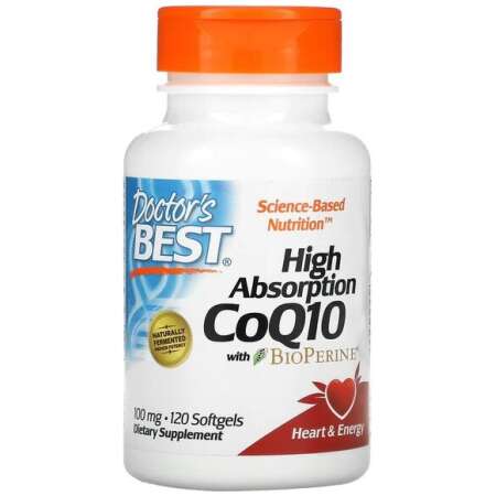 Doctor's Best High Absorption CoQ10 with BioPerine, 100mg - 120 softgels