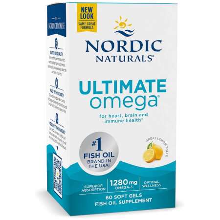 Nordic Naturals Ultimate Omega, 1280mg Lemon (EAN 768990017902) - 60 softgels