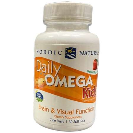 Nordic Naturals Daily Omega Kids, Natural Fruit Flavor - 30 softgels