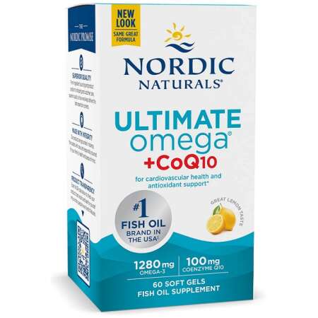 Nordic Naturals Ultimate Omega + CoQ10, 1280mg Lemon (EAN 768990018909) - 60 softgels
