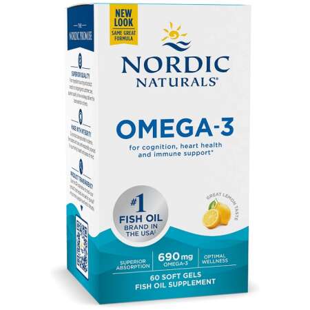 Nordic Naturals Omega-3, 690mg Lemon - 60 softgels
