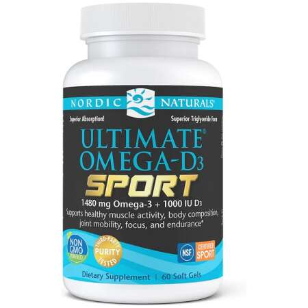 Nordic Naturals Ultimate Omega-D3 Sport, 1480mg Lemon - 60 softgels