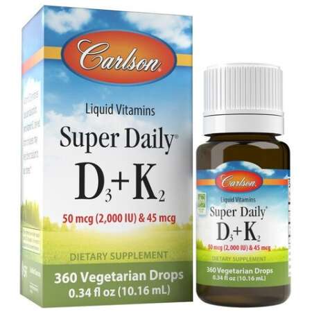 Carlson Labs Super Daily D3 + K2, 2000 IU - 10 ml.