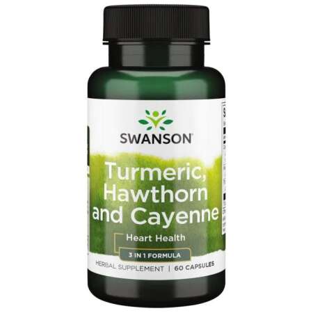 Swanson Turmeric, Hawthorn and Cayenne - 60 caps