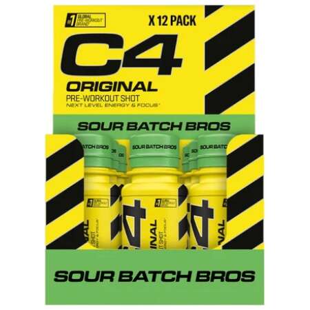 Cellucor C4 Original Pre-Workout Shot, Sour Batch Bros - 12 x 60 ml.
