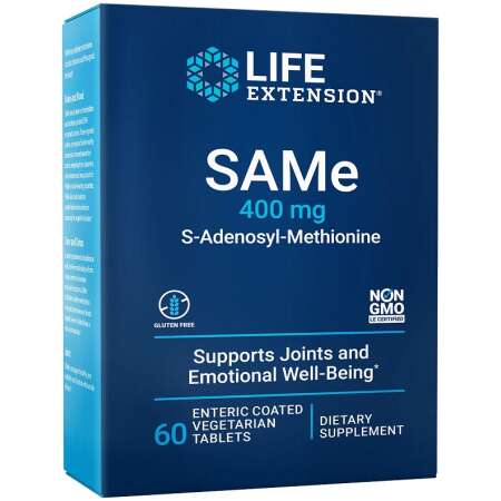 Life Extension SAMe S-Adenosyl-Methionine, 400mg - 60 enteric coated tabs