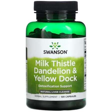 Swanson Milk Thistle Dandelion & Yellow Dock - 120 caps