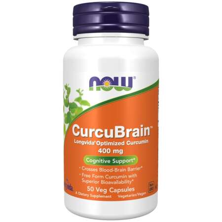NOW Foods CurcuBrain, 400mg - 50 vcaps