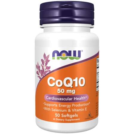 NOW Foods CoQ10 with Selenium & Vitamin E, 50mg - 50 softgels