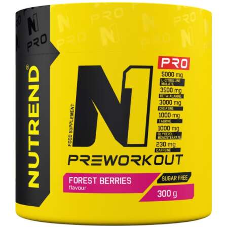 Nutrend N1 Pro Pre-Workout, Forest Berries - 300g