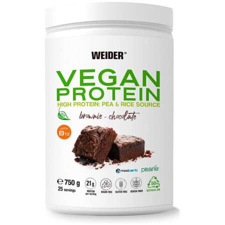 Weider Vegan Protein, Brownie Chocolate - 750g