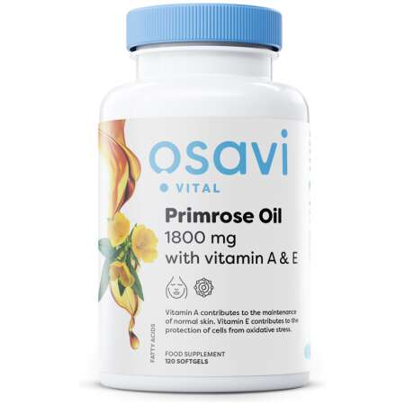 Osavi Primrose Oil with Vitamin A & E, 1800mg - 120 softgels