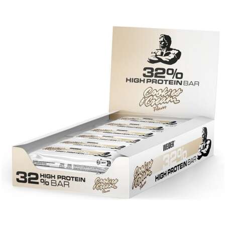 Weider 32% High Protein Bar, Cookies & Cream - 12 x 60g