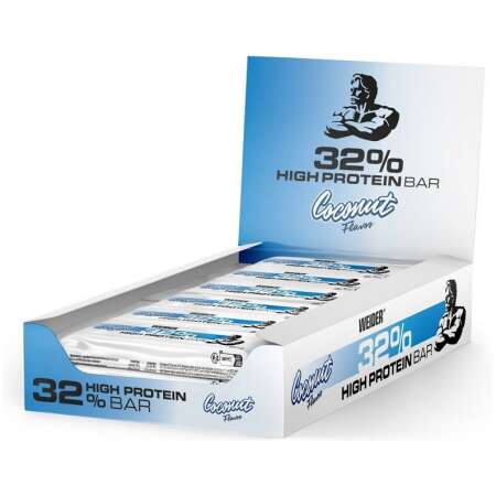Weider 32% High Protein Bar, Coconut - 12 x 60g