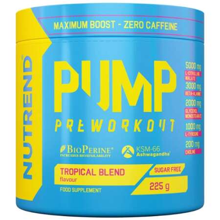 Nutrend Pump Pre-Workout, Tropical Blend - 225g