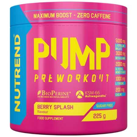 Nutrend Pump Pre-Workout, Berry Splash - 225g