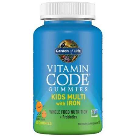 Garden of Life Vitamin Code Kids Multi with Iron Gummies, Orange - 90 gummies