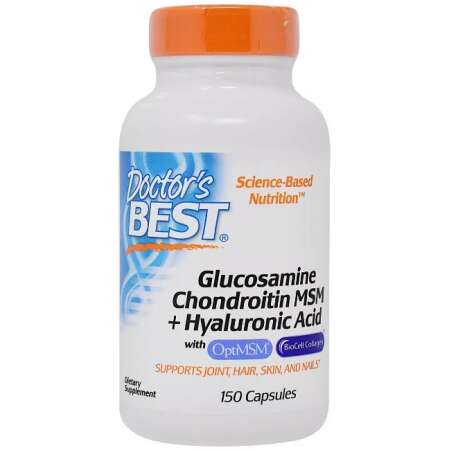Doctor's Best Glucosamine Chondroitin MSM + Hyaluronic Acid - 150 caps
