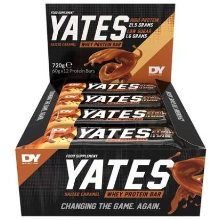 Dorian Yates Yates Protein Bar, Salted Caramel - 12 x 60g