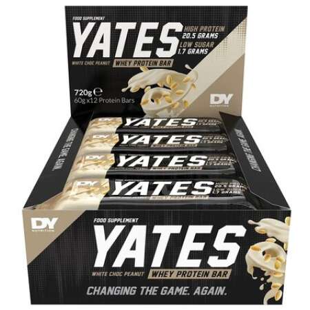 Dorian Yates Yates Protein Bar, White Chocolate Peanut - 12 x 60g