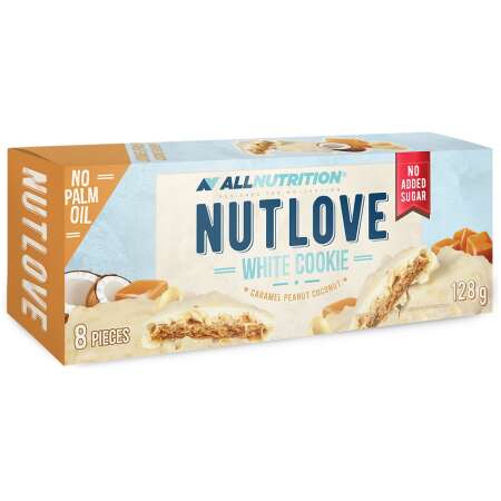 Allnutrition Nutlove White Cookie, Caramel Peanut Coconut - 8 cookies