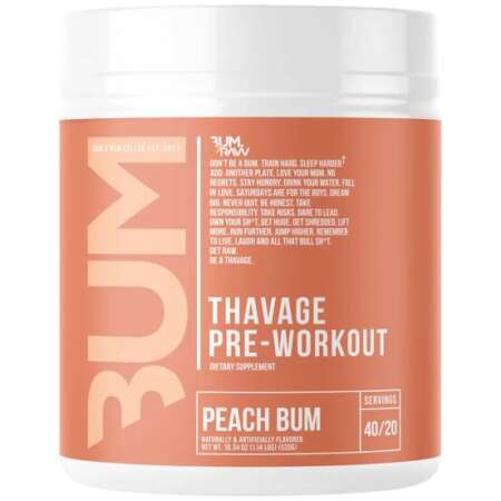 Raw Nutrition Thavage Pre-Workout, Peach Bum - 520g