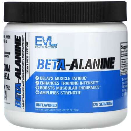 EVLution Nutrition Beta-Alanine, Unflavored - 200g