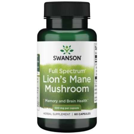 Swanson Full Spectrum Lion's Mane Mushroom, 500mg - 60 caps