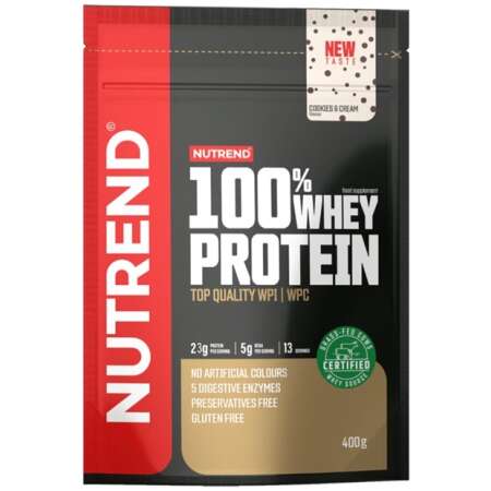Nutrend 100% Whey Protein, Cookies & Cream - 400g
